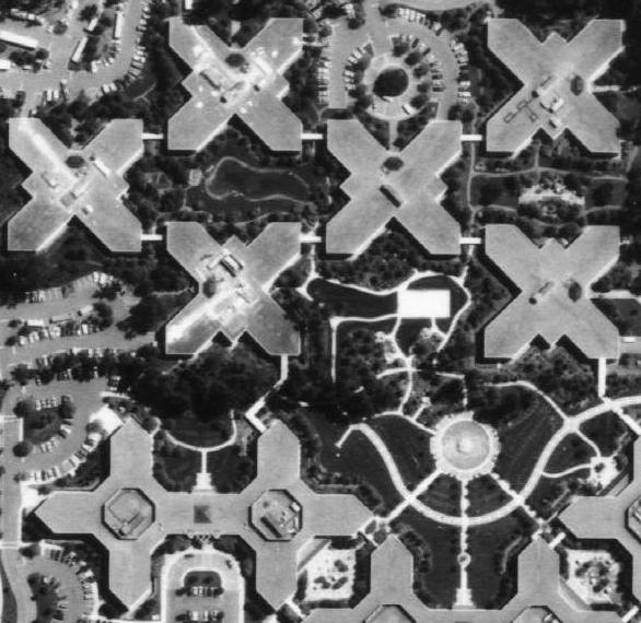 100x air photo of Redmond Campus